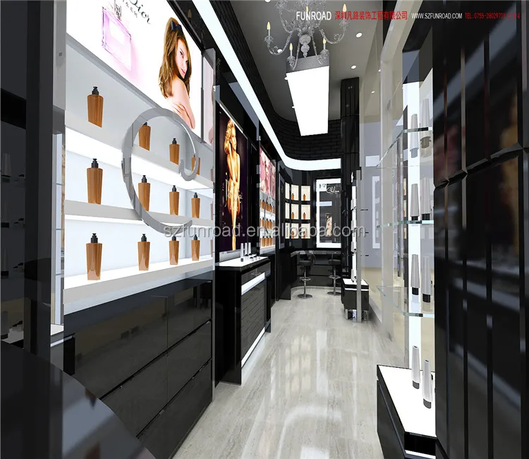 cosmetic shop decoration make up store interior design with display furniture