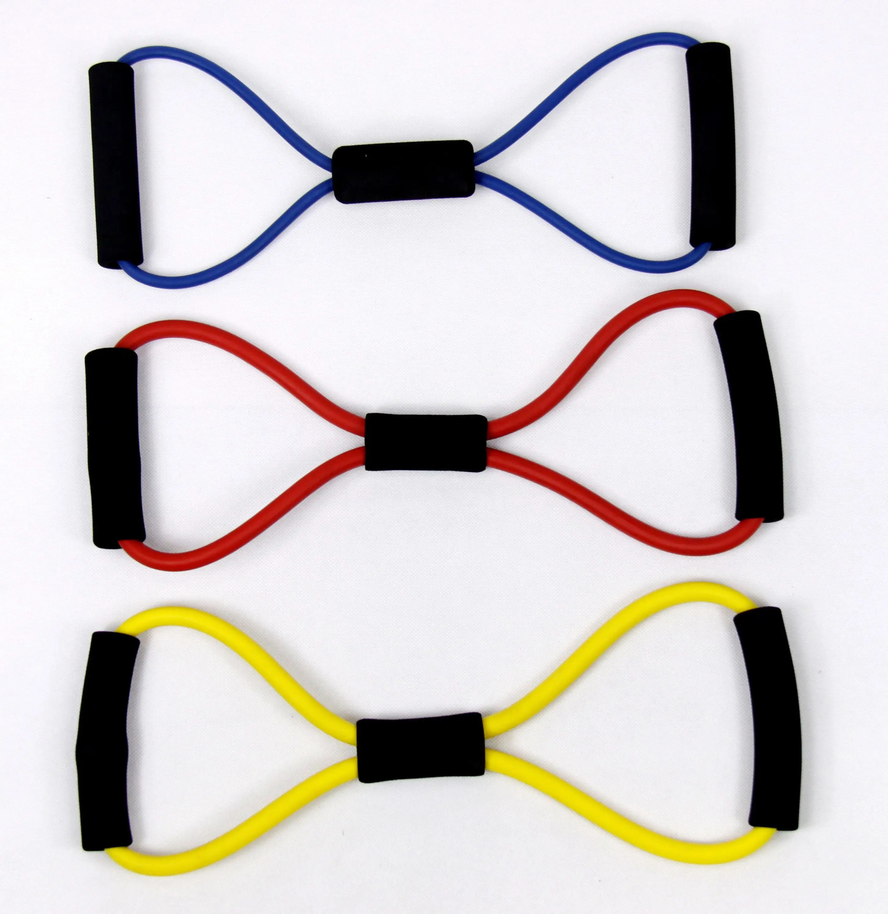 workout 8 shape yoga resistance latex band tube