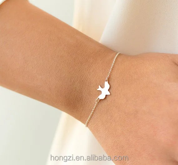 

Tiny Peace Dove Bracelet Birds Bracelet Little Cute Swallow Bird Bracelets