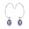 925 sterling silver pearl earring stud for women ladies fresh water hanging pearl earrings