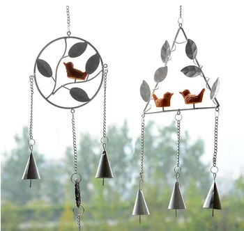 Birds Metal Iron Wind Chimes Ornaments Home Decorations Girls