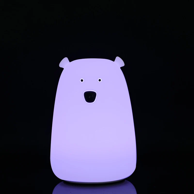 Silicon Animal Children Novelty Lighting Atmosphere Mood USB Rechargeable Kid Night Light Lamp