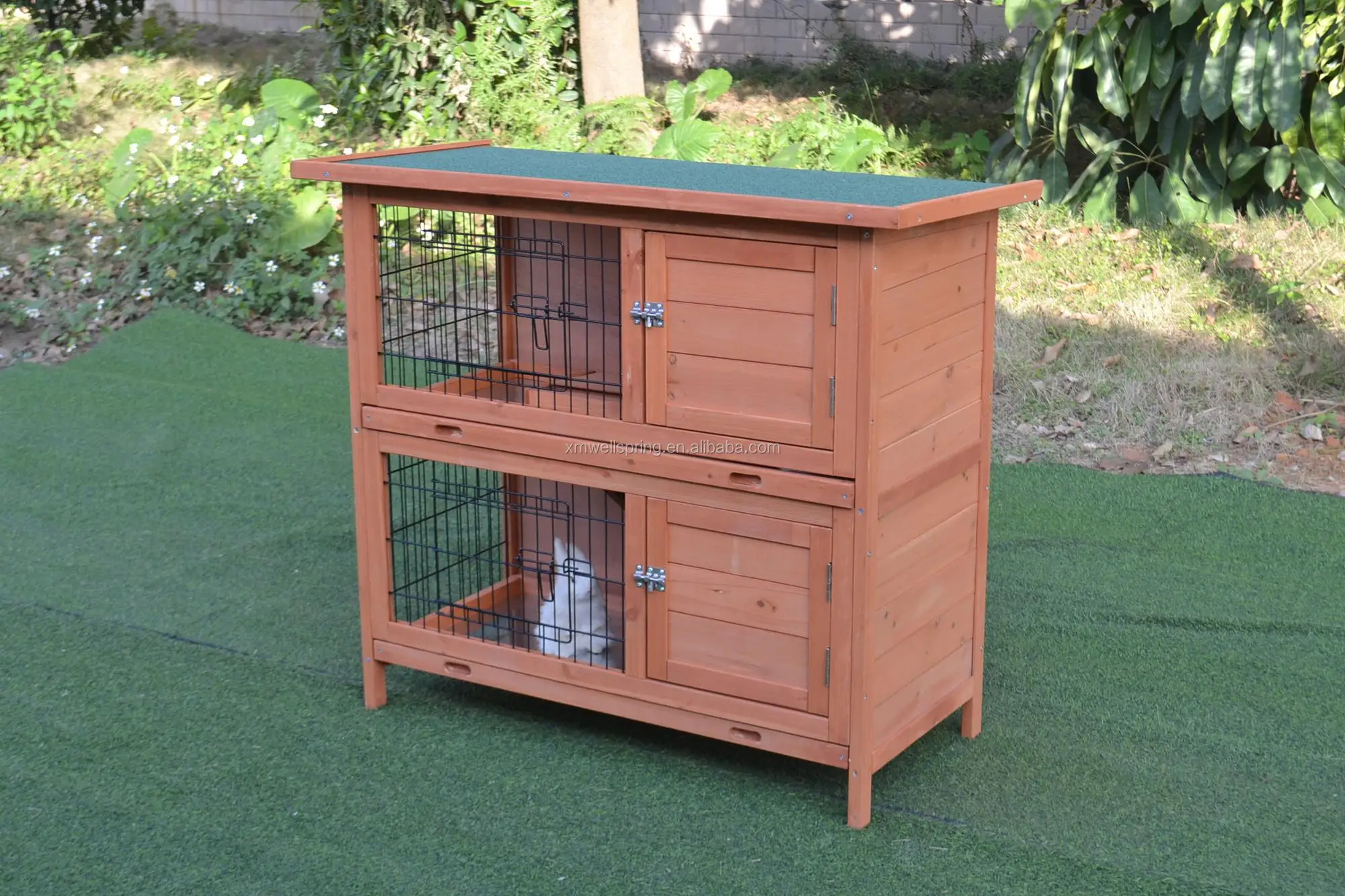 Wooden Two Story Rabbit Hutch Buy 2 Story Rabbit Hutches With Zinc Tray,2 Story Rabbit Cage