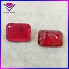 Synthetic Emerald Cut Imitation Genuine Ruby Quartz Glass Gemstone