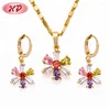 2018 Nice New Model Unique Colorful Indian Wedding Bridal Artificial Flower Jewelry Set