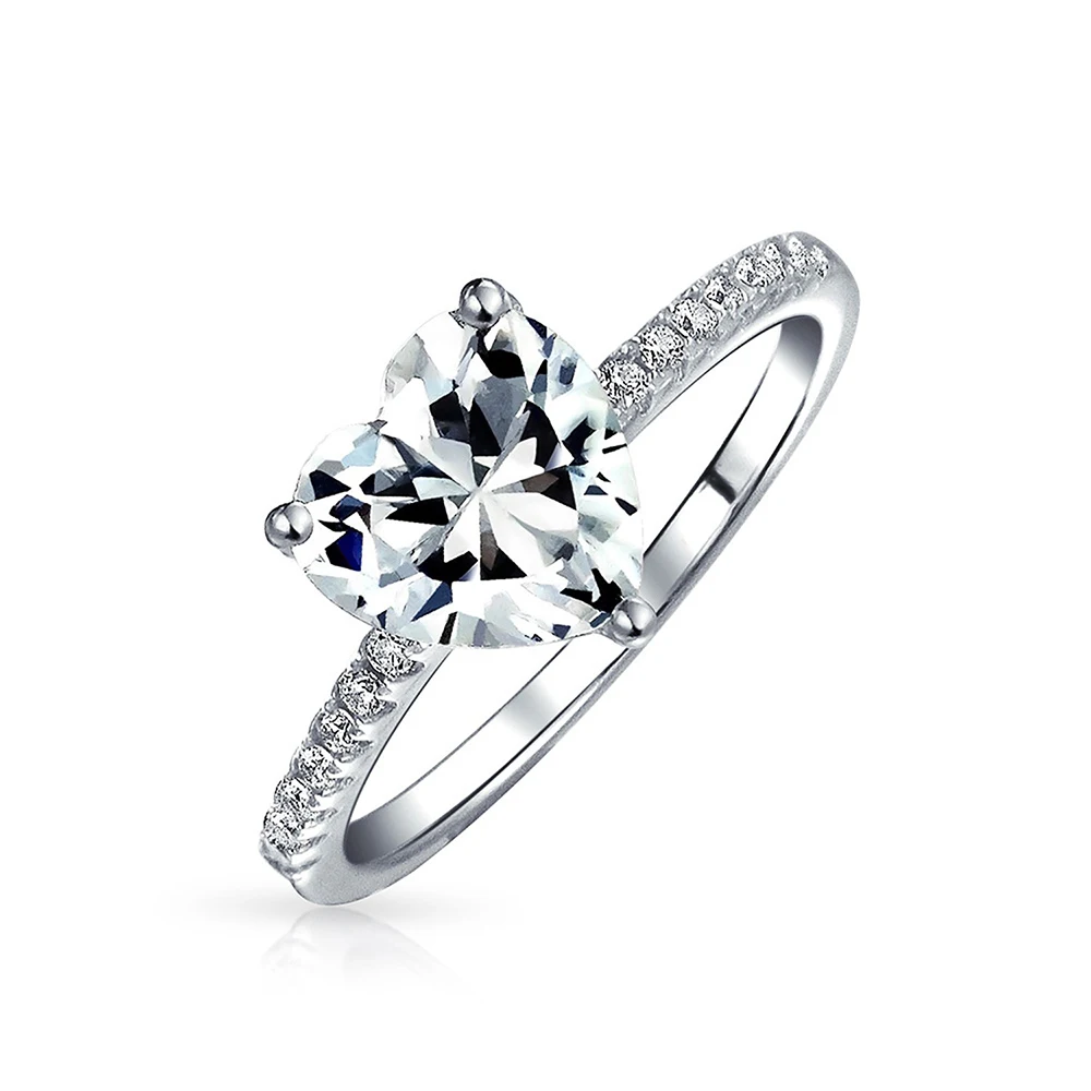 

Heart Shaped 925 Silver China CC Red Stone Girls Finger Rings