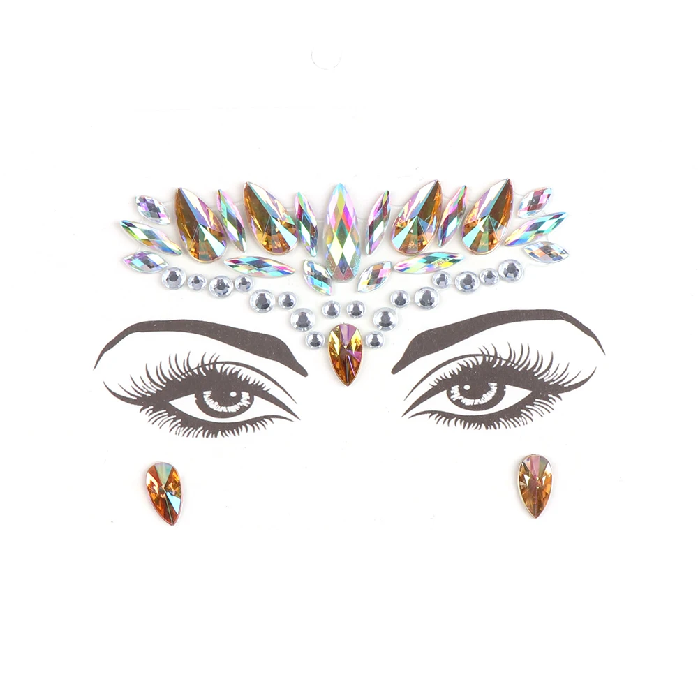 

Newest Crystal face sticker Eye Gem sticker for Face Decoration, In stock / customized