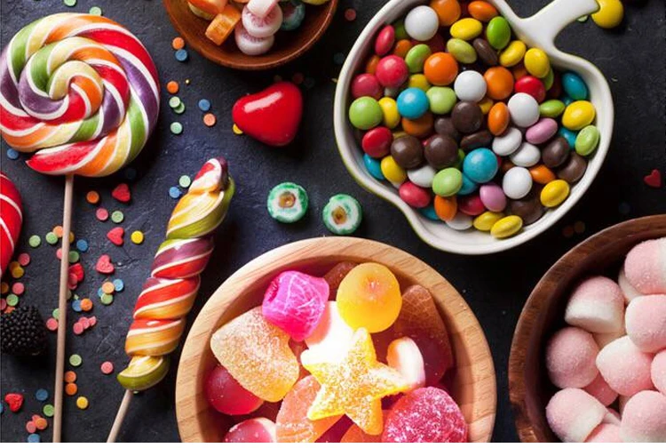 giant swirl spiral lollipop confection with factory