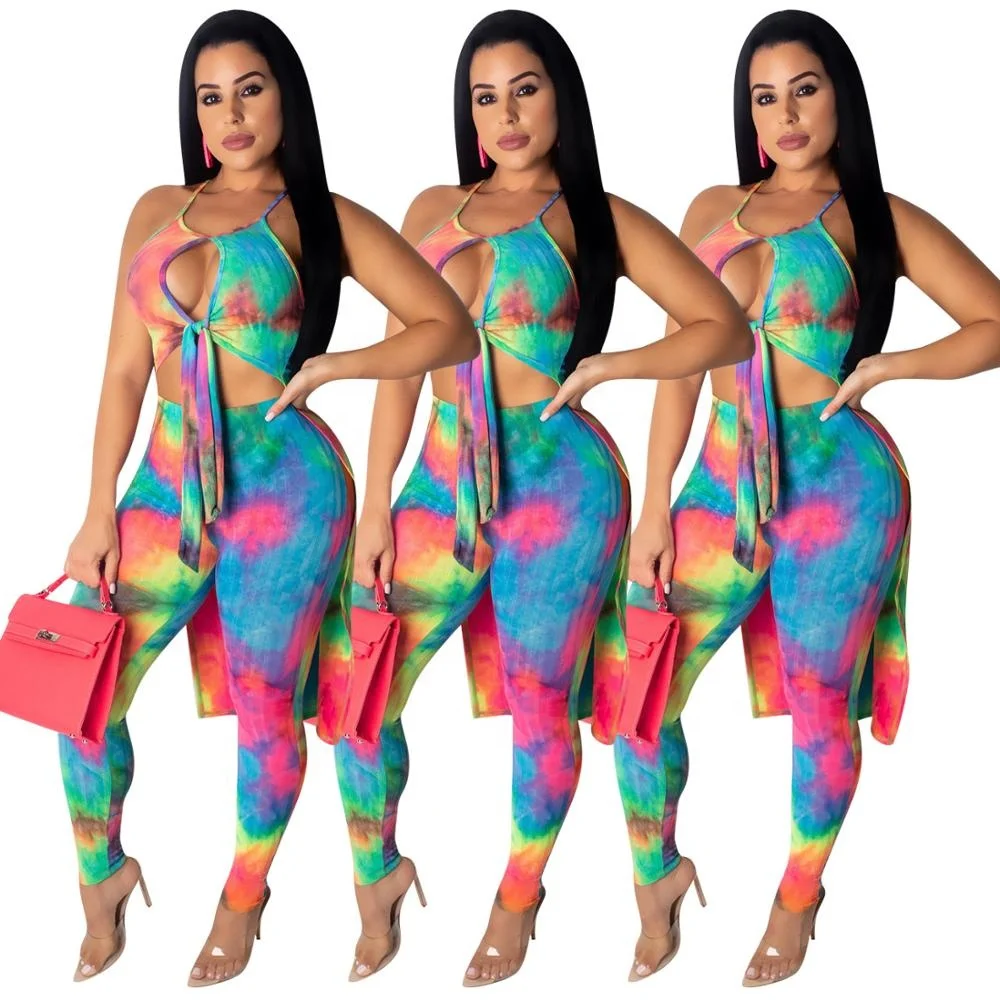 

B32880A 2019 African print fashion 2 piece long pants set, Shown