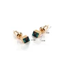 latest design blue quartz gold stud copper stone earrings women accessory party jewelry