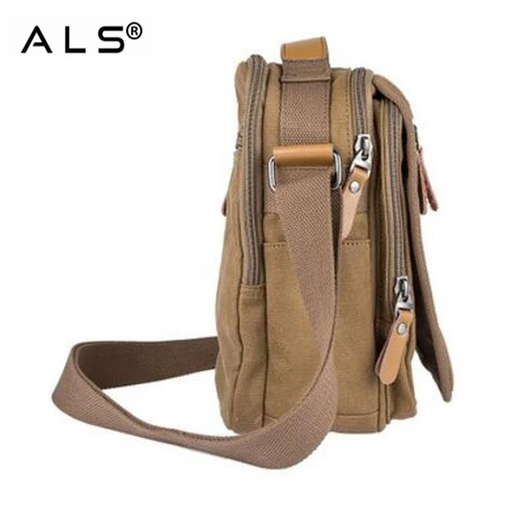 College School Student Canvas Shoulder Sling Bag For Boys College