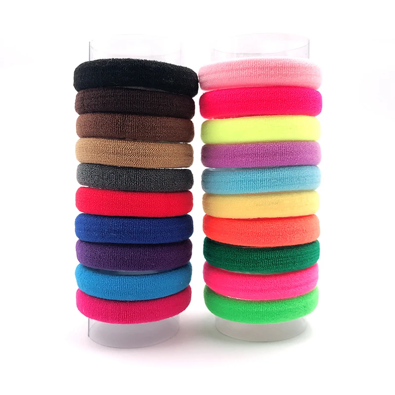 Colors Seamless Hair Ties Elastic Polyester Stretch Hair Rubber Bands ...