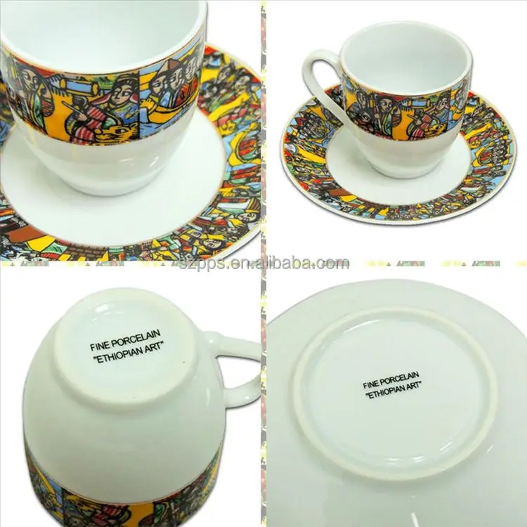 Dinnerware Serving Dishes 28 Pcs Ethiopian Coffee Cups And Jebena Set Saba Design High Quality Ceramic Lucent Se