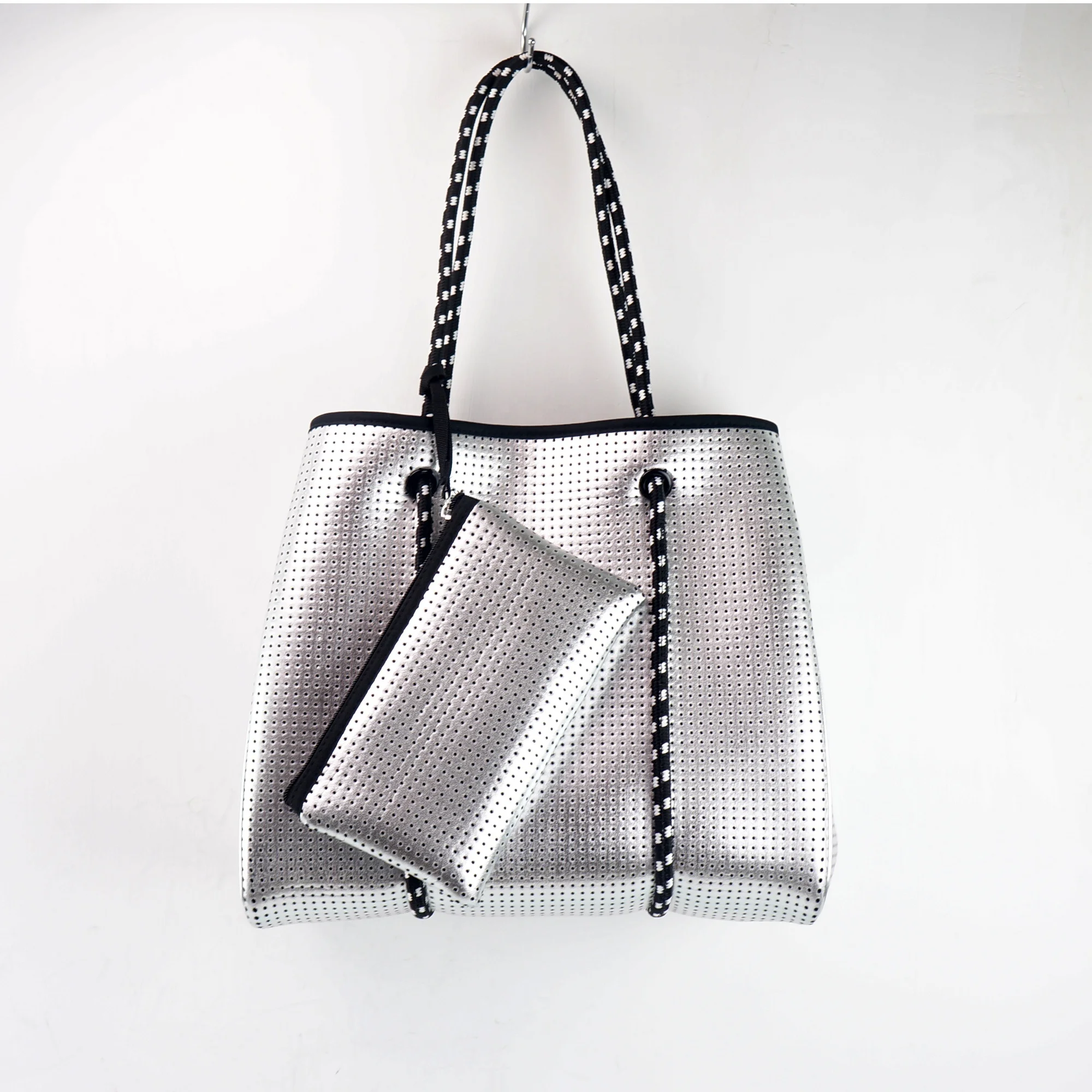 perforated neoprene tote bag