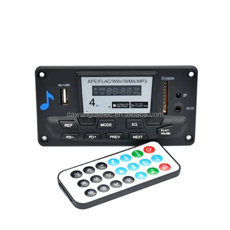 

MP3 WAV WMA APE Blue tooth 4.0 Audio Decoder Board With Recording 12V