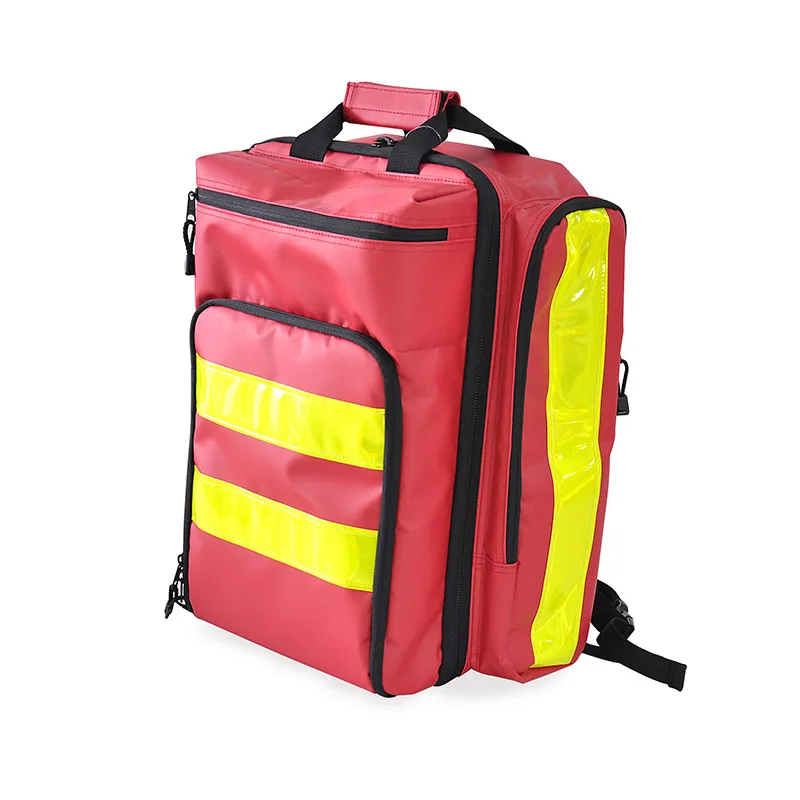 Red Nylon Big Size Emergency  First Aid Backpack