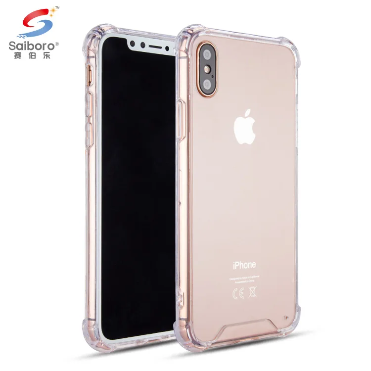 Shockproof Acrylic Tpu Clear Phone Case For Iphone X Xs Clear Cases