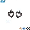 guojie brand Micro Pave Setting Jewellery Heart Shape hollow out White CZ Charms Pendant
