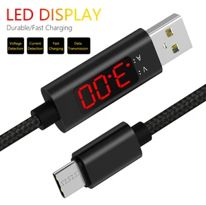 Nylon Braided USB Type C Cable LED Clock