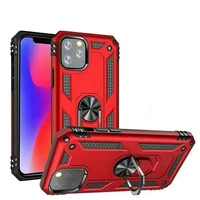 

Armor kickstand pc tpu hybrid cell phone case for iPhone 11 2019 for iPhone xi back cover with metal ring holder