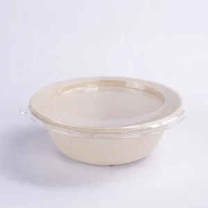 Image of biodegraddable bagasse salad bowl 32oz