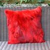 CX-D-17 Cushion Cover Genuine Rabbit Fur Patchwork Sofa Cushion 2017