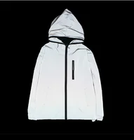 

2019 reflective streetwear hip hop coat light in night club LED jacket