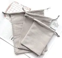 

High quality faux suede fabric jewelry gift dust pouch bag with string