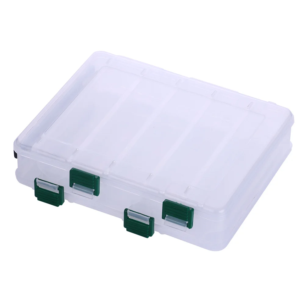 

Double Sided 5 Grid Plastic Fishing Lure Box, Orange black as you can see