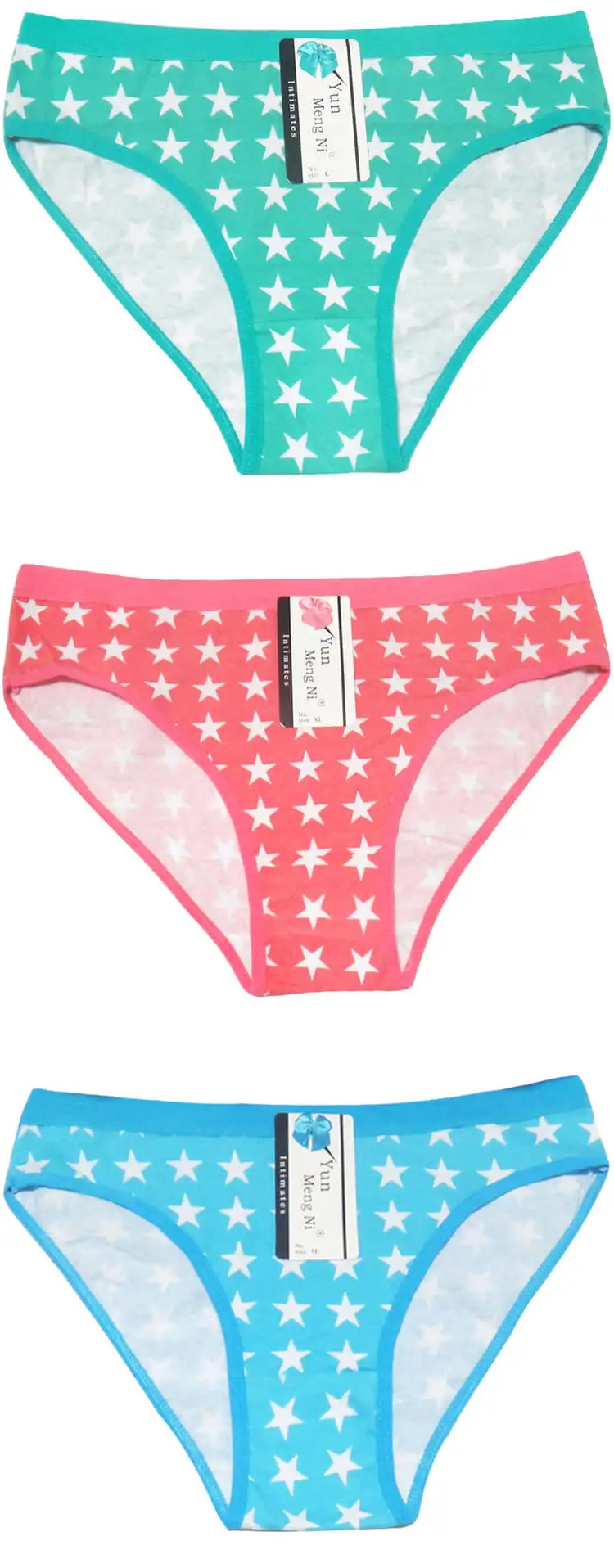 Yun Meng Ni Sexy Underwear Stars Printed Girls Briefs Breathable Cotton Womens Panties Buy 9657