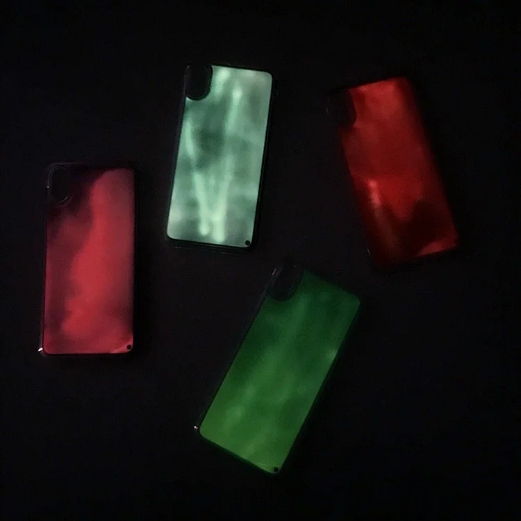 Popular Glow in the Dark Neon Glitter Phone Case For Iphone X