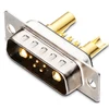 7w2 power+signal D-SUB combo plug male pin connector hold on 10/20/30/40 amps solder type for cable assembly