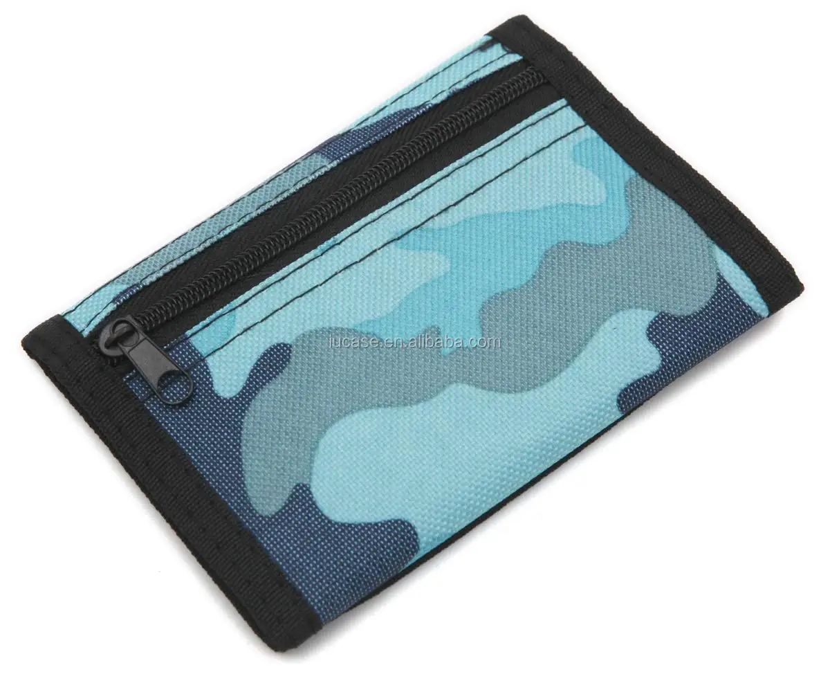 Ballistic Nylon Card Wallet Black Camo Nylon