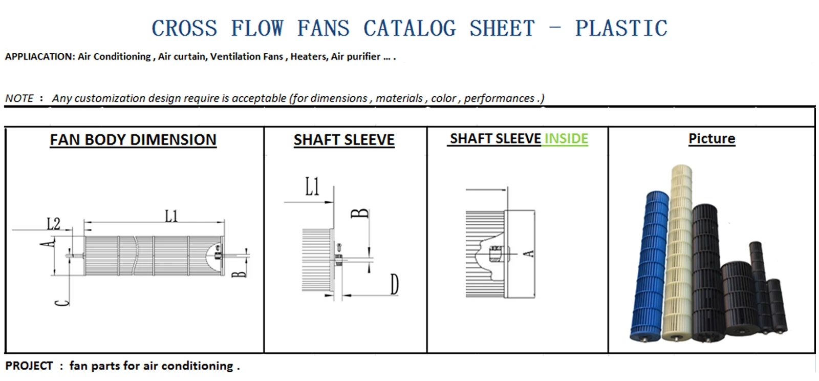 ABS Plastic Fan Blades