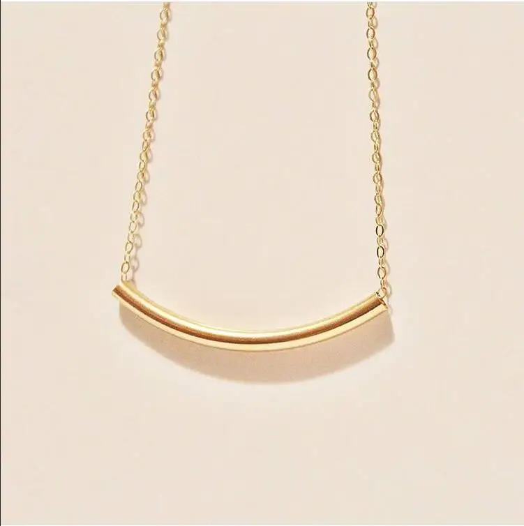 

Gold rectangle alloy Choker Necklace Collarbone chain for girls