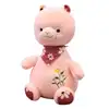 Alpaca Plush Toy An alpaca doll with a cute expression in a scarf Stuffed Doll Soft Animal Toys Birthday Gift Toys