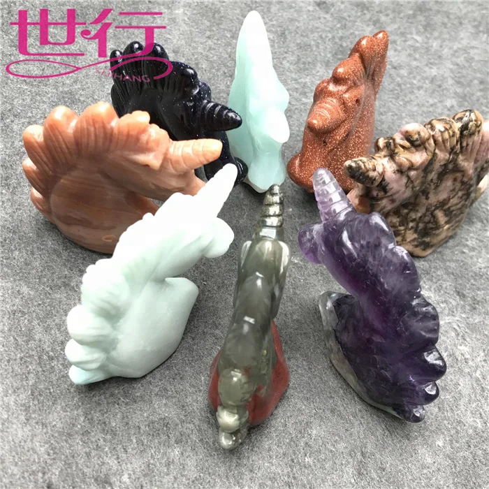 All kinds quartz crystal unicorn carved natural crystal Unicorn for sales
