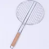 Wholesale Round Stainless Steel Grill Basket Fit Cooking Barbecue BBQ Wire Mesh Clip