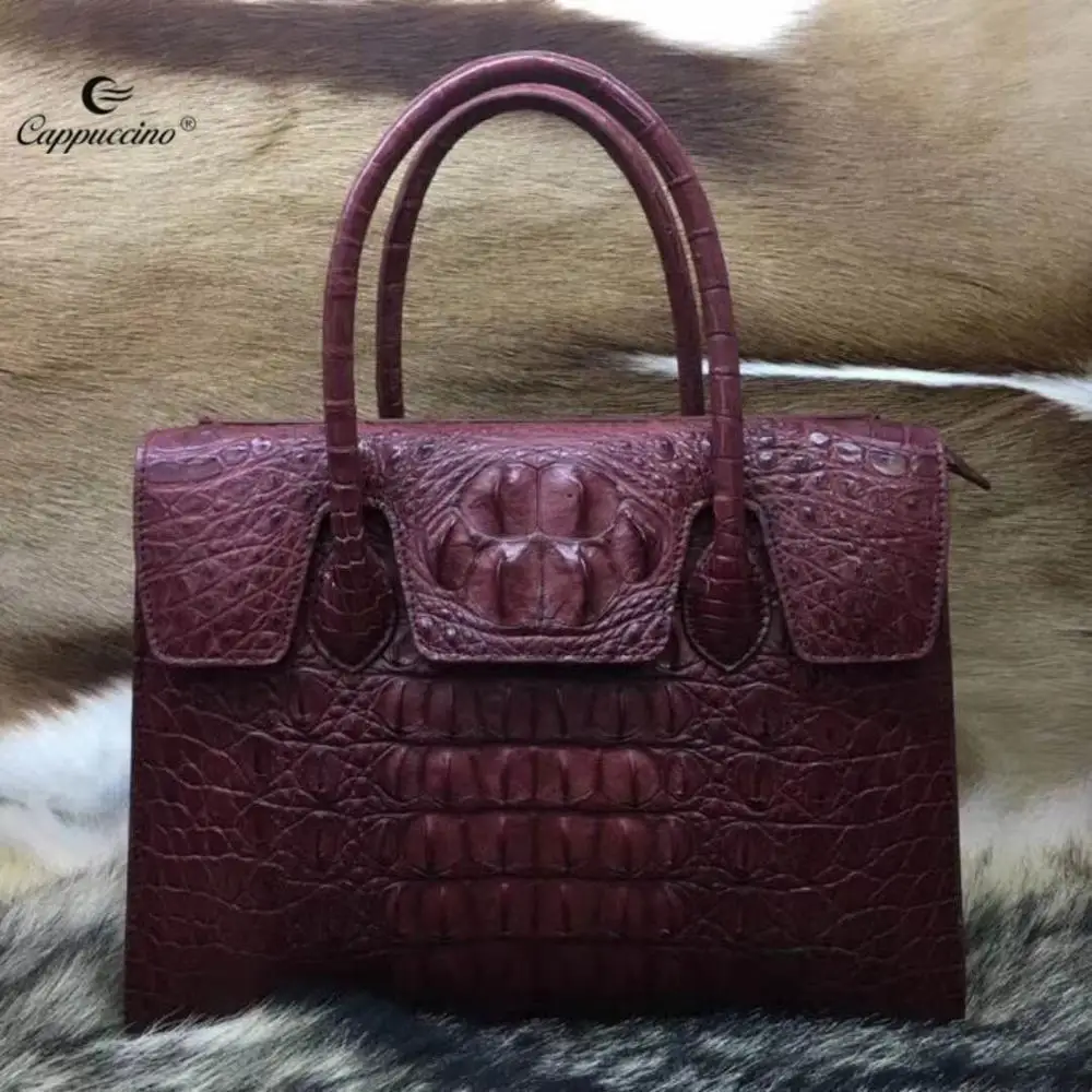 

2021 latest fashion lady luxury famous brand designer crocodile leather handbag for women, Customized