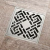 Bathroom accessories bathroom floor drain brass chrome-plated deodorant drainage vintage pattern floor drain
