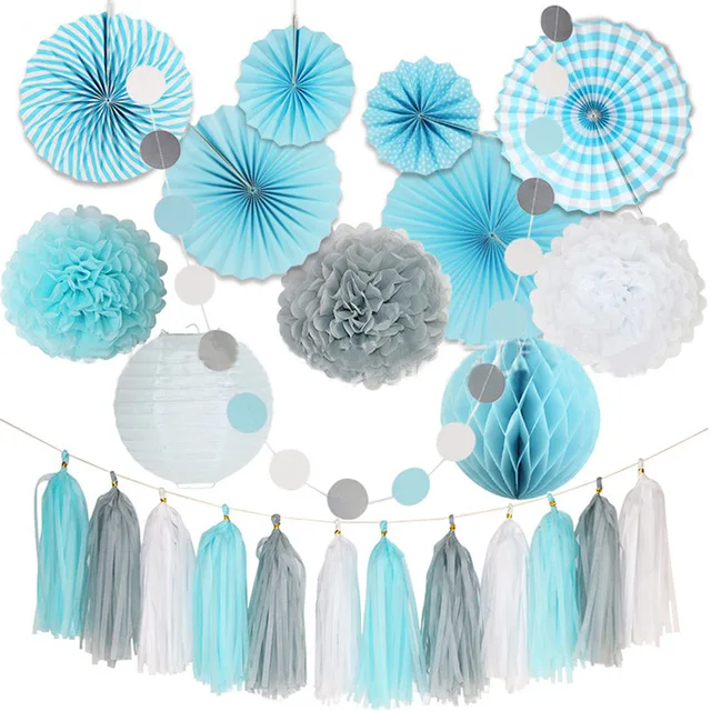 Baby Shower Party Decorations Hanging Circular Paper Fans Buy