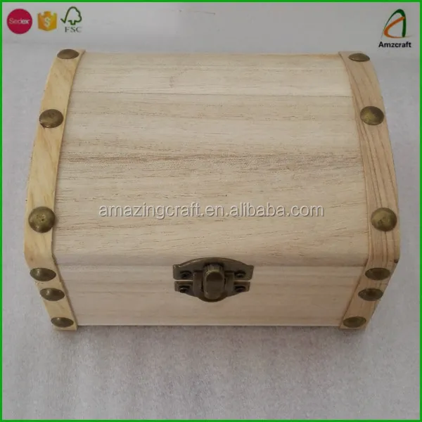 artminds wood treasure chest