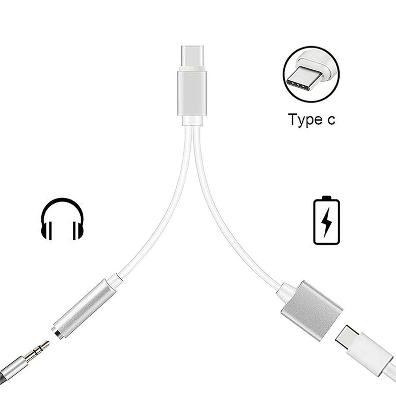 Наушники с разъемом Type c. Переходник Type-c-->Audio, 0.1m,Telecom <ta313c> (1/250).