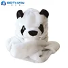 High Quality Fashion Cute White Panda Animal Hat With Paws Gloves