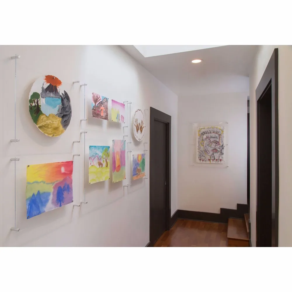 
15 x 18 inch Desktop Double Panel Clear Acrylic Floating Frame Picture 