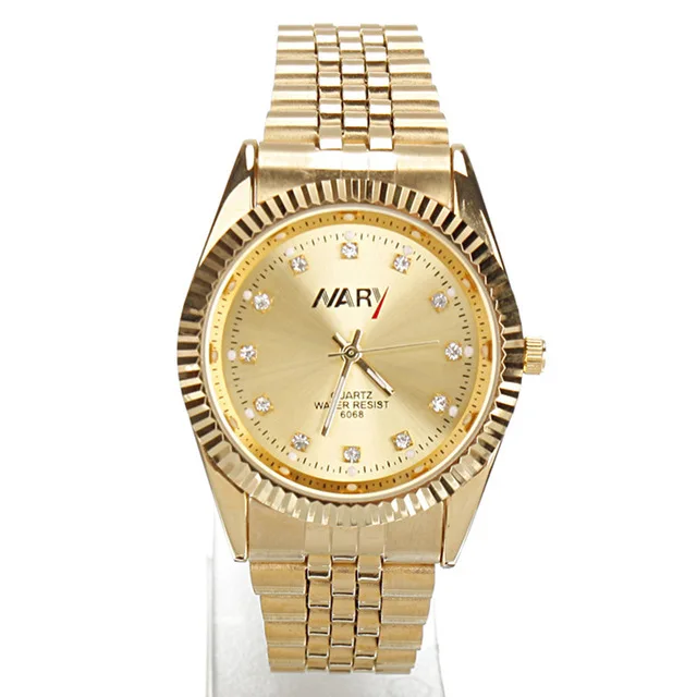 

Lovers' Luxury Brand Gold Watch Men Women Quartz Waterproof watch full golden Stainless Steel WristWatch fashion watches ladies