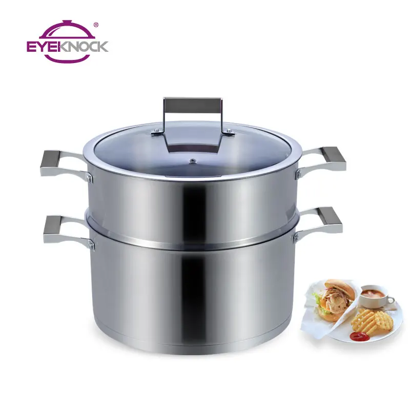 

Stainless steel induction steamer cookware casserole set