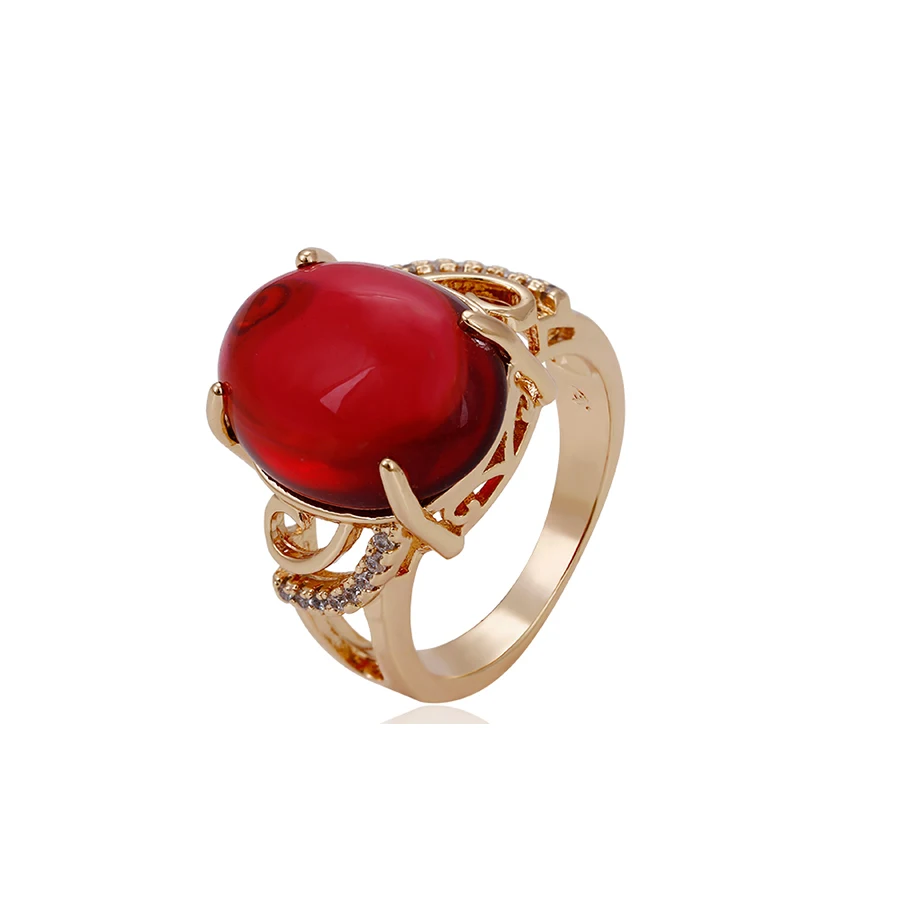 

14736 Xuping fashion design jewelry 18K gold plated big CZ stone ring