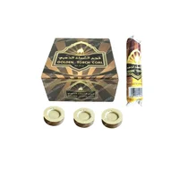 

YKS 33mm smokeless golden color round charcoal briquette for shisha hookah