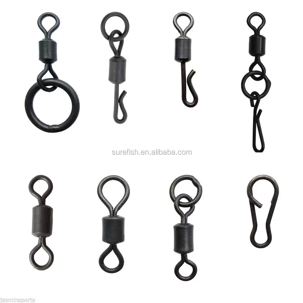 

carp fishing OEM matt black solid ring swivel, Nickle , nickle black, copper, matt black